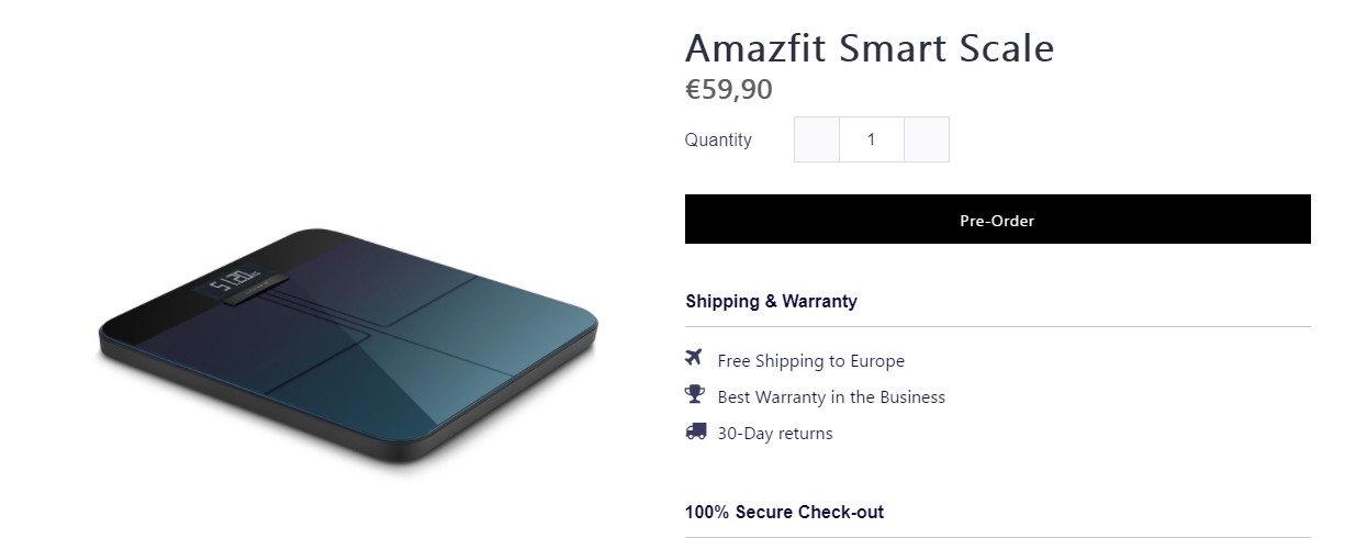 Amazfit Smart Scale2 on tulossa;  ensimmäisen sukupolven hinta on nyt 49,99 dollaria