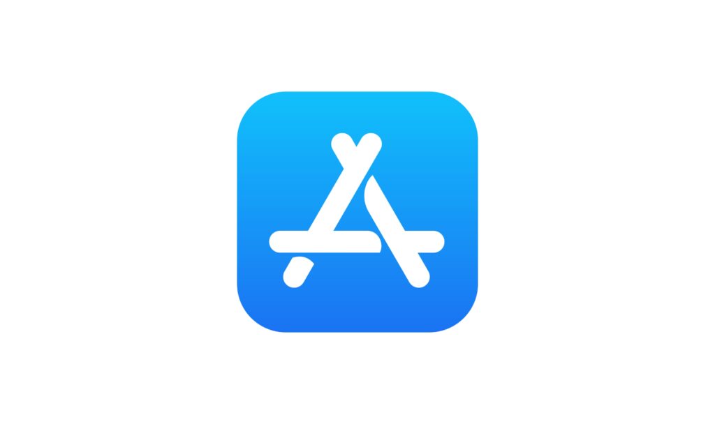 Apple App Store Logo esillä 